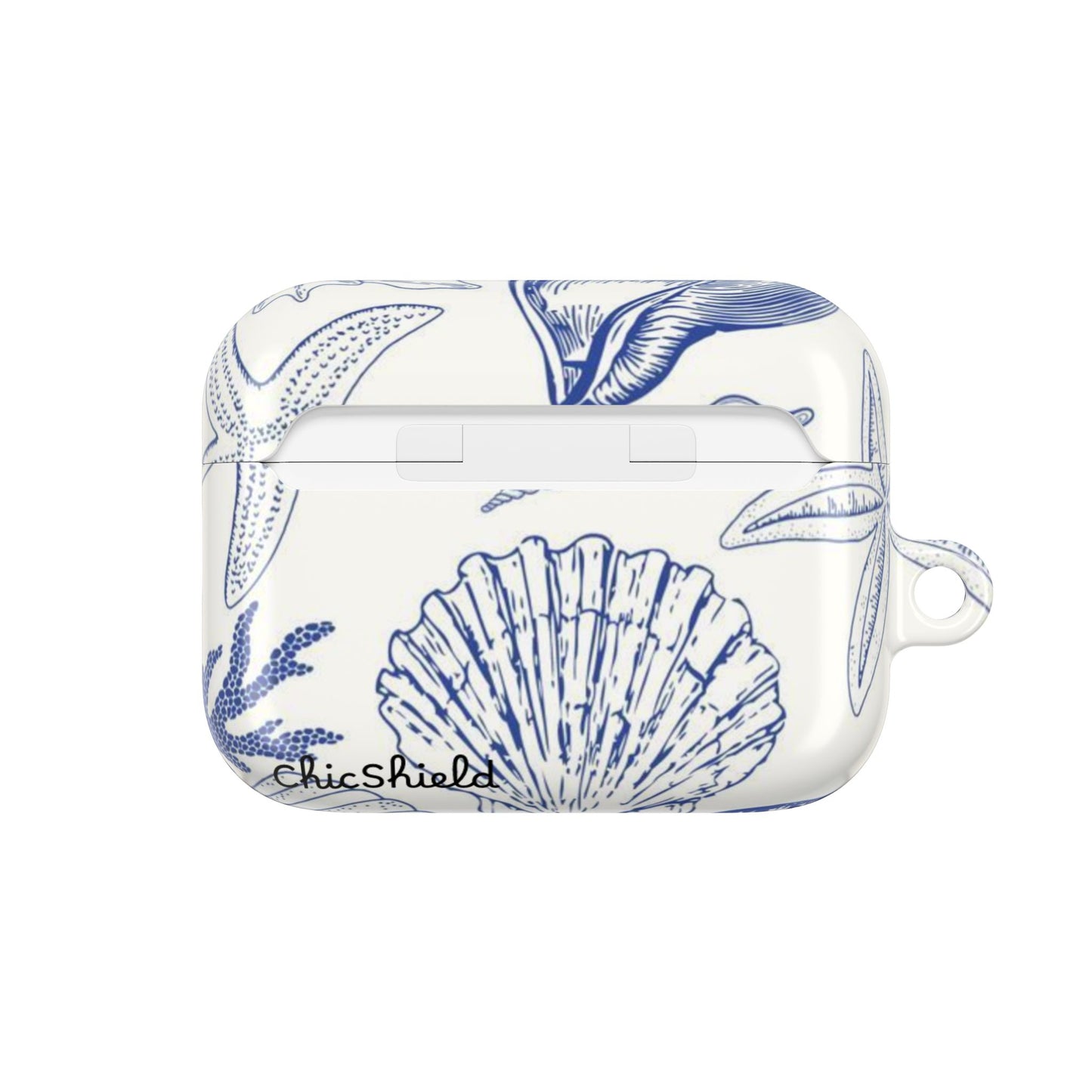 Coastal Nautical AirPod Case - Ocean-Inspired Shell Design