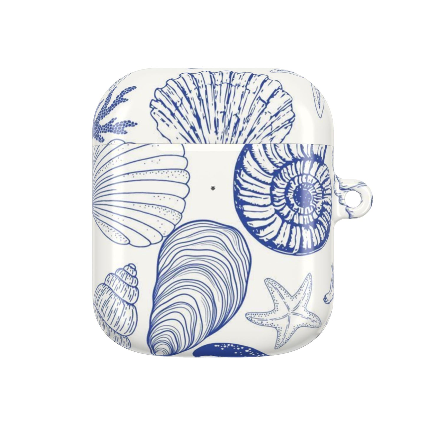 Coastal Nautical AirPod Case - Ocean-Inspired Shell Design