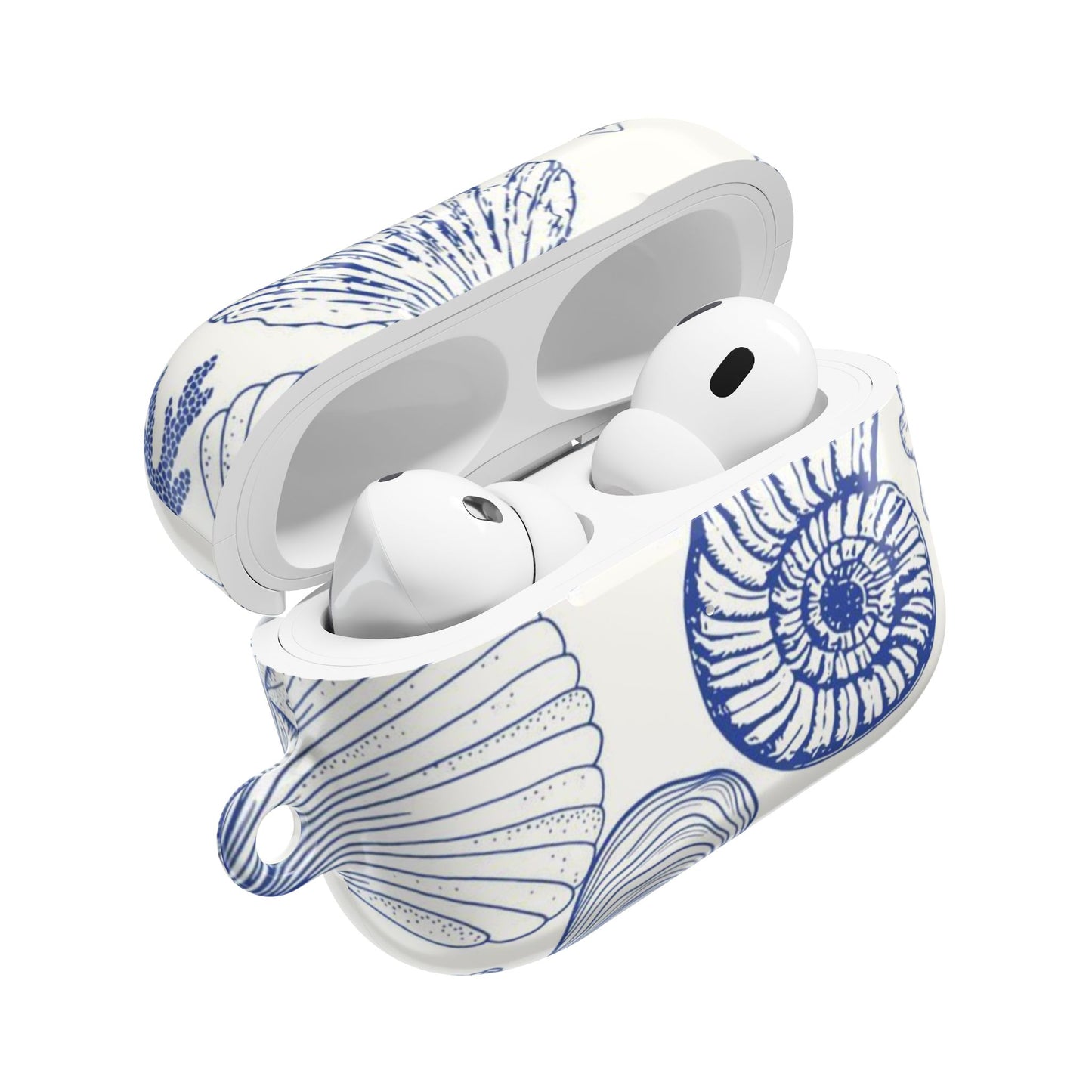 Coastal Nautical AirPod Case - Ocean-Inspired Shell Design