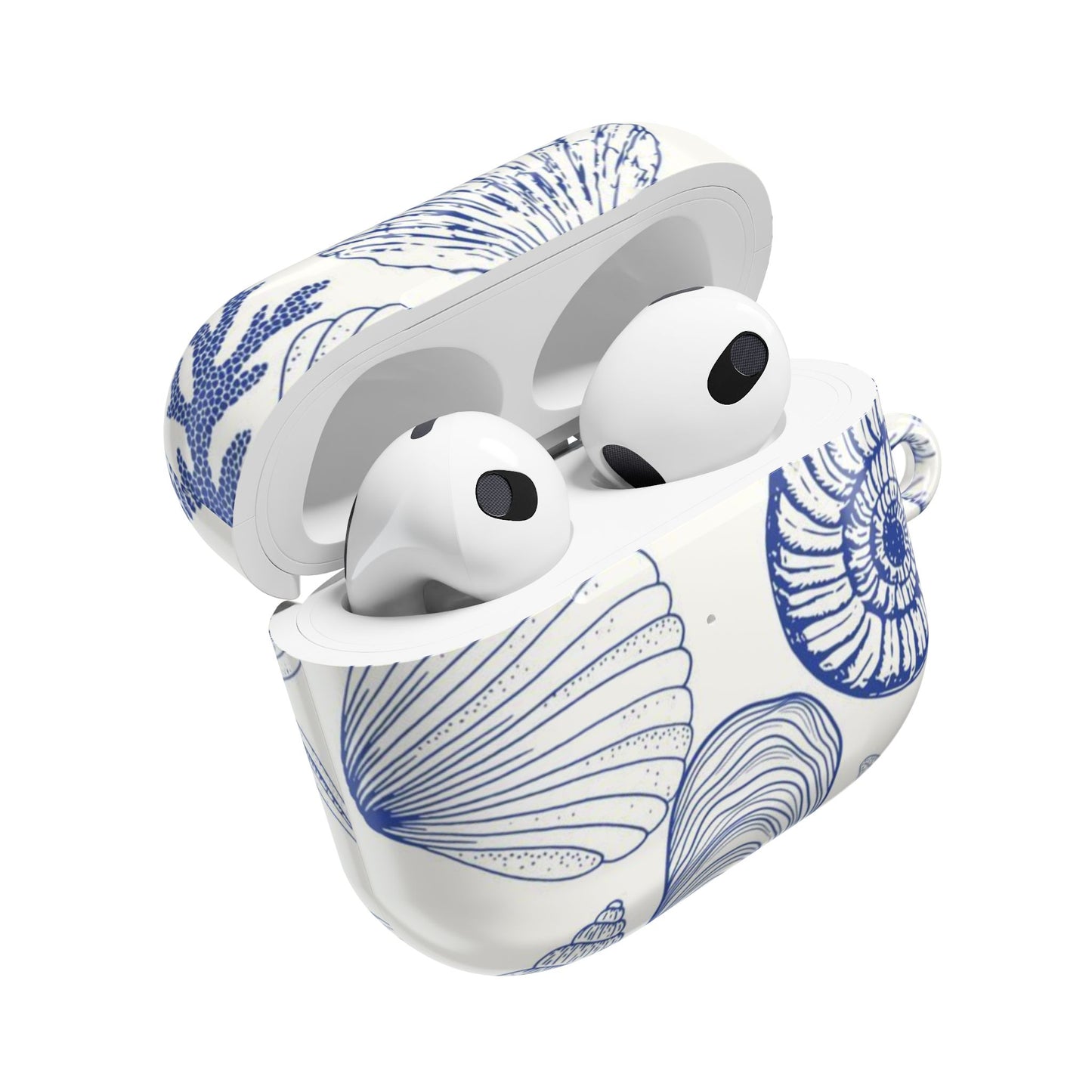 Coastal Nautical AirPod Case - Ocean-Inspired Shell Design